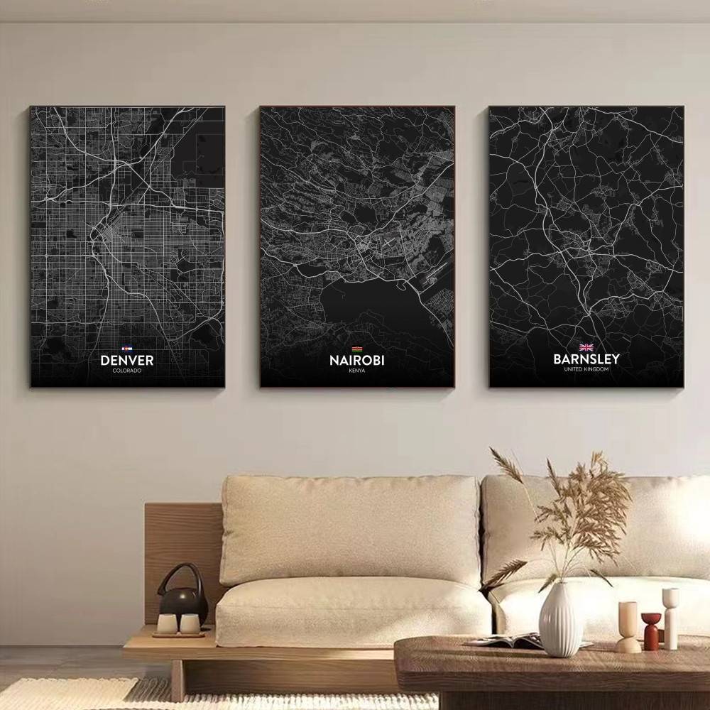Paris London New York CUSTOM C - Custom Map Poster reseña y precio