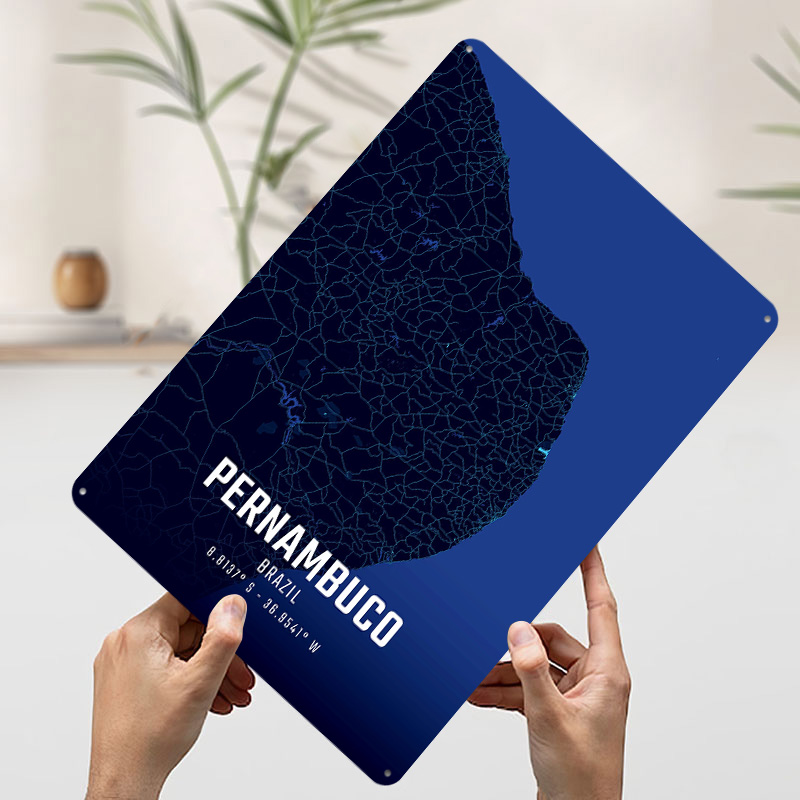 Pernambuco Midnight City Map M - Custom Map Poster reseña y precio