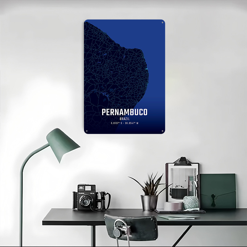 Pernambuco Midnight City Map M - Custom Map Poster reseña y precio