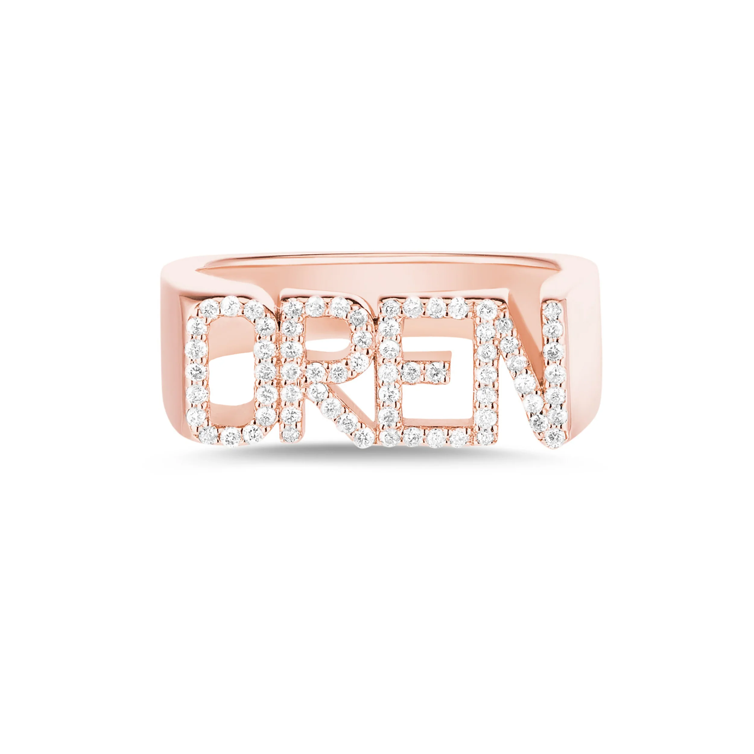 3D Name Ring Custom Diamond Na - Initial Ring Custom reseña y precio