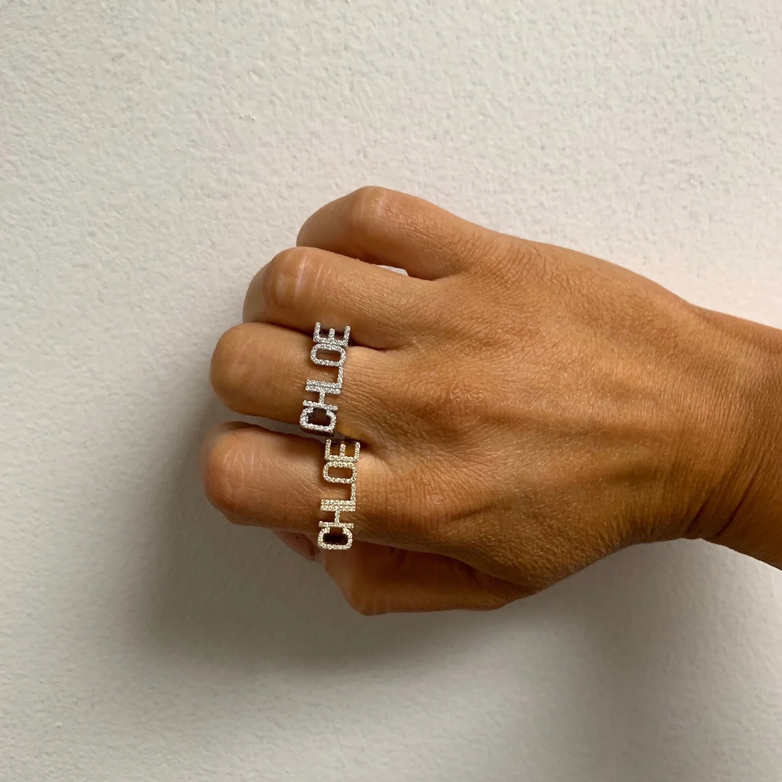 3D Name Ring Custom Diamond Na - Initial Ring Custom reseña y precio