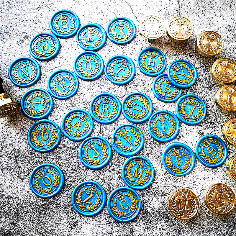 26 Letter A - Z crown Wax Seal - Wax Seal Letter Kit reseña y precio