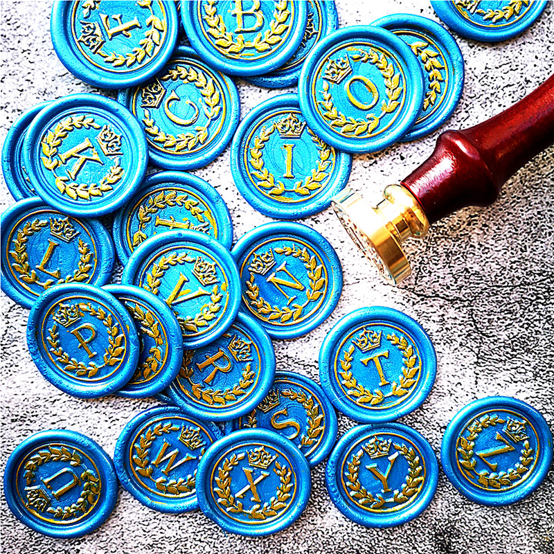 26 Letter A - Z crown Wax Seal - Wax Seal Letter Kit reseña y precio