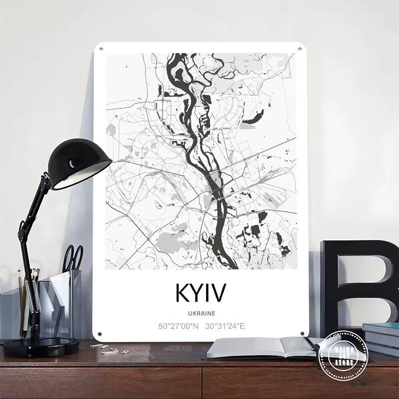 Kyiv City Map Printed Poster C - Custom Map Poster reseña y precio