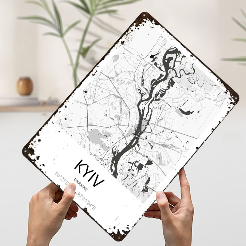 Kyiv City Map Printed Poster C - Custom Map Poster reseña y precio