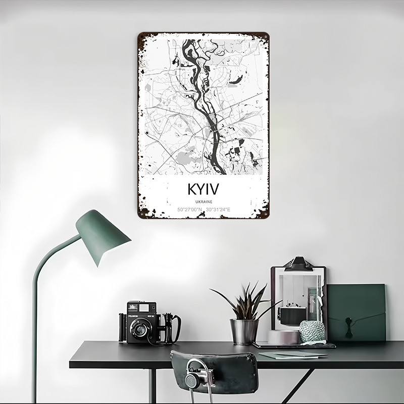 Kyiv City Map Printed Poster C - Custom Map Poster reseña y precio