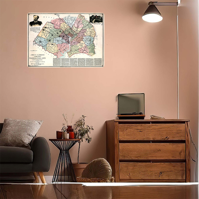 Map of Washington City Printed - Custom Map Poster reseña y precio