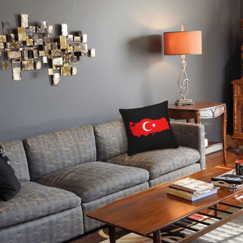Custom Turkey Flag Map Pillow  - Custom Star Map reseña y precio