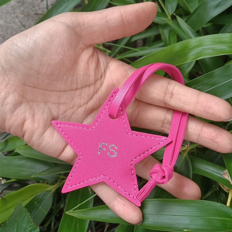 1PCS Free initials five pointe - Monogram Keychain Leather reseña y precio