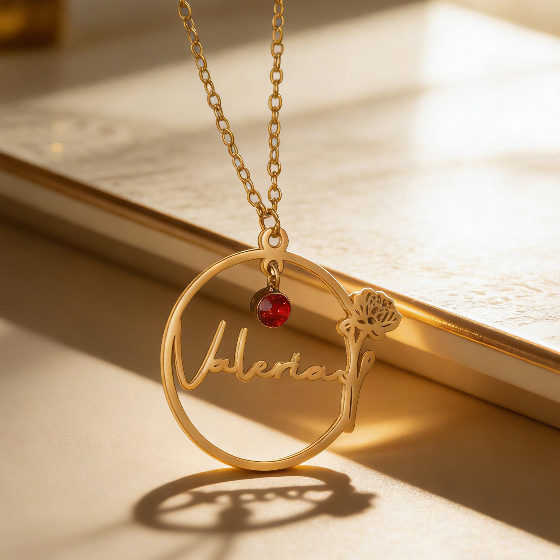 Haiyufly Custom Name Necklace  - Birth Flower Necklace reseña y precio