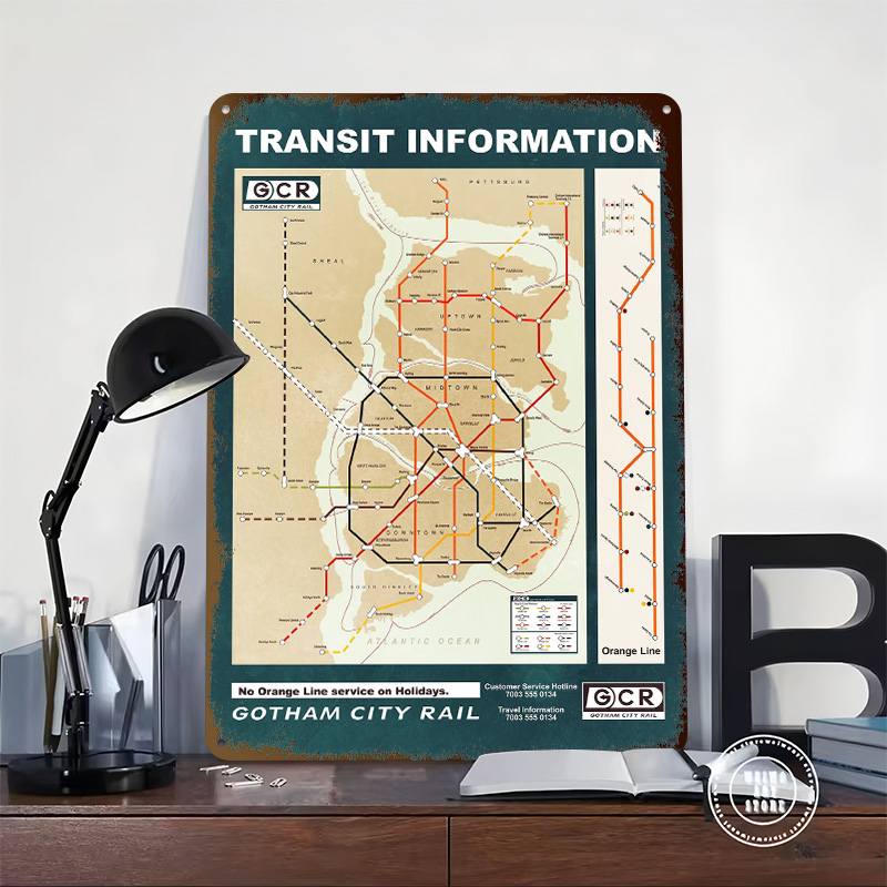 Gotham City Map Printed Poster - Custom Map Poster reseña y precio
