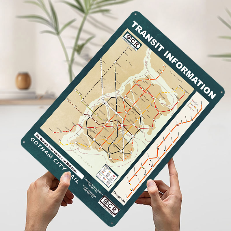 Gotham City Map Printed Poster - Custom Map Poster reseña y precio