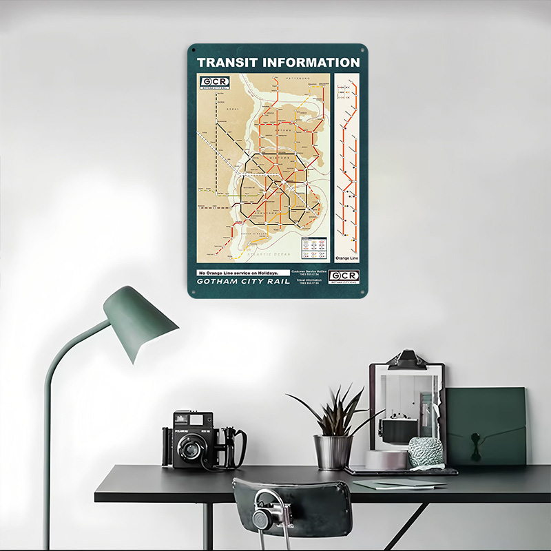 Gotham City Map Printed Poster - Custom Map Poster reseña y precio