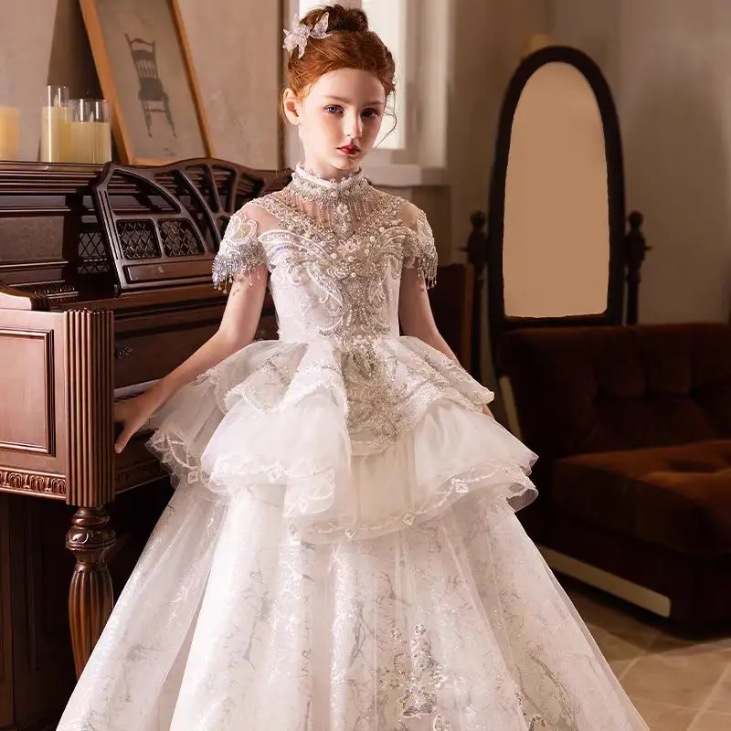 Custom Flower Girl Dress Weddi - Birth Flower Necklace reseña y precio