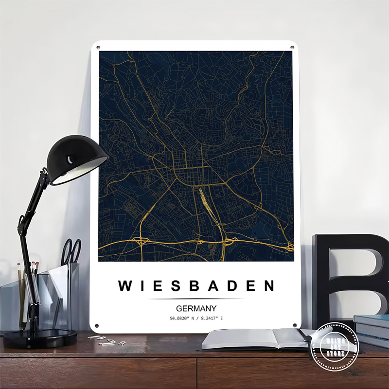 Wiesbaden City Map Printed Pos - Custom Map Poster reseña y precio