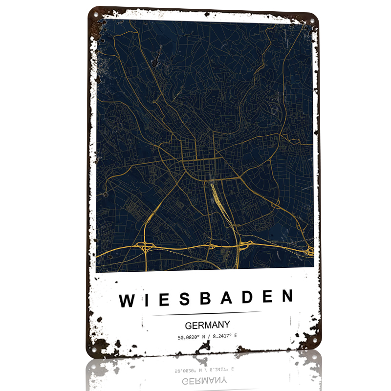 Wiesbaden City Map Printed Pos - Custom Map Poster reseña y precio