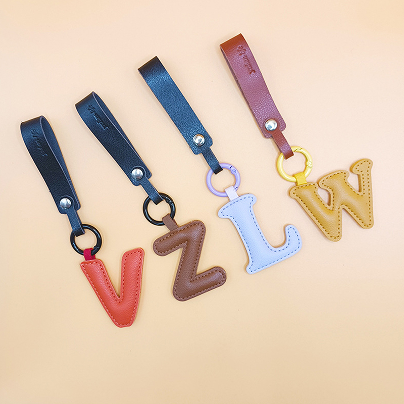 A To Z PU Leather Initial Lett - Monogram Keychain Leather reseña y precio