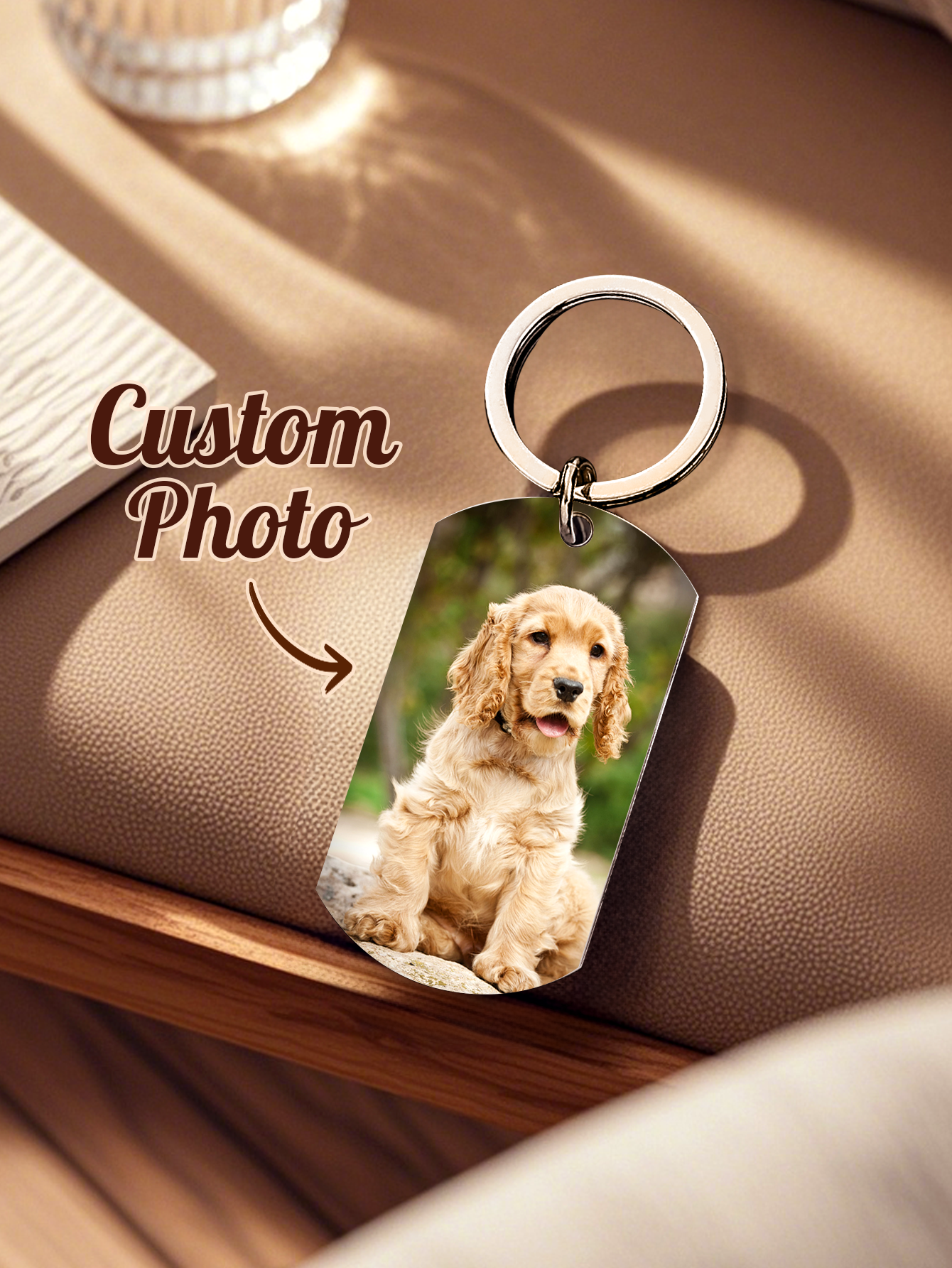 Personalized Pet Photo Keychai - Pet Portrait Custom reseña y precio