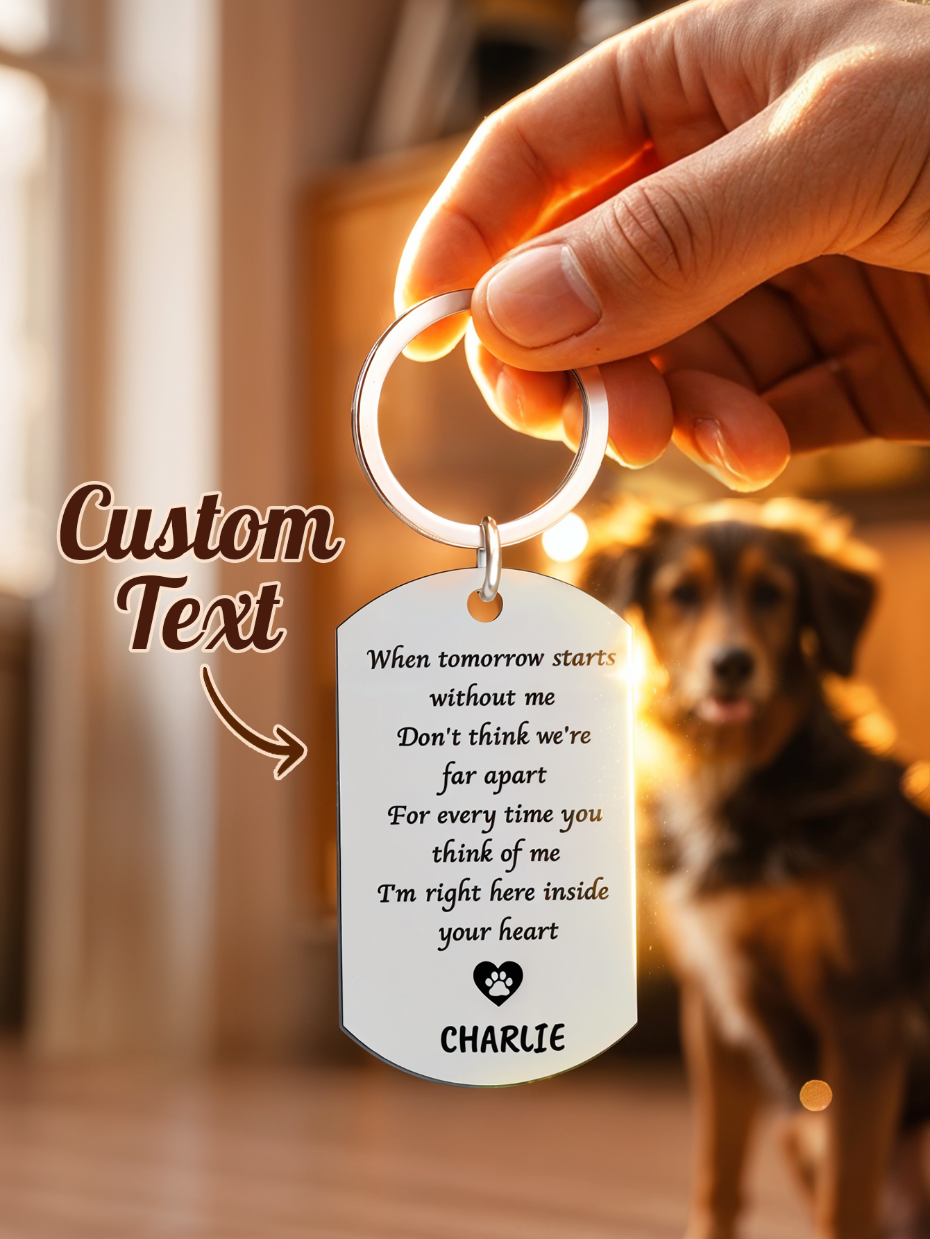 Personalized Pet Photo Keychai - Pet Portrait Custom reseña y precio