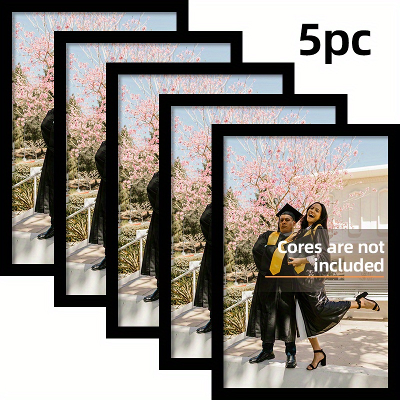 5-Piece Set A4 Black Wooden Ph - Engraved Wood Frame reseña y precio