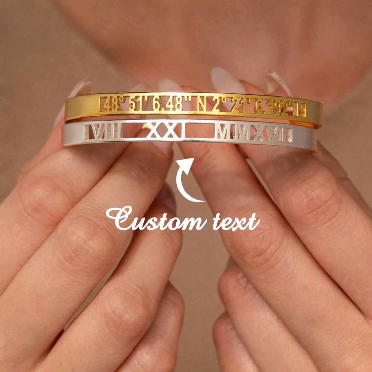 Custom Date Coordinate Roman N - Coordinates Bracelet reseña y precio