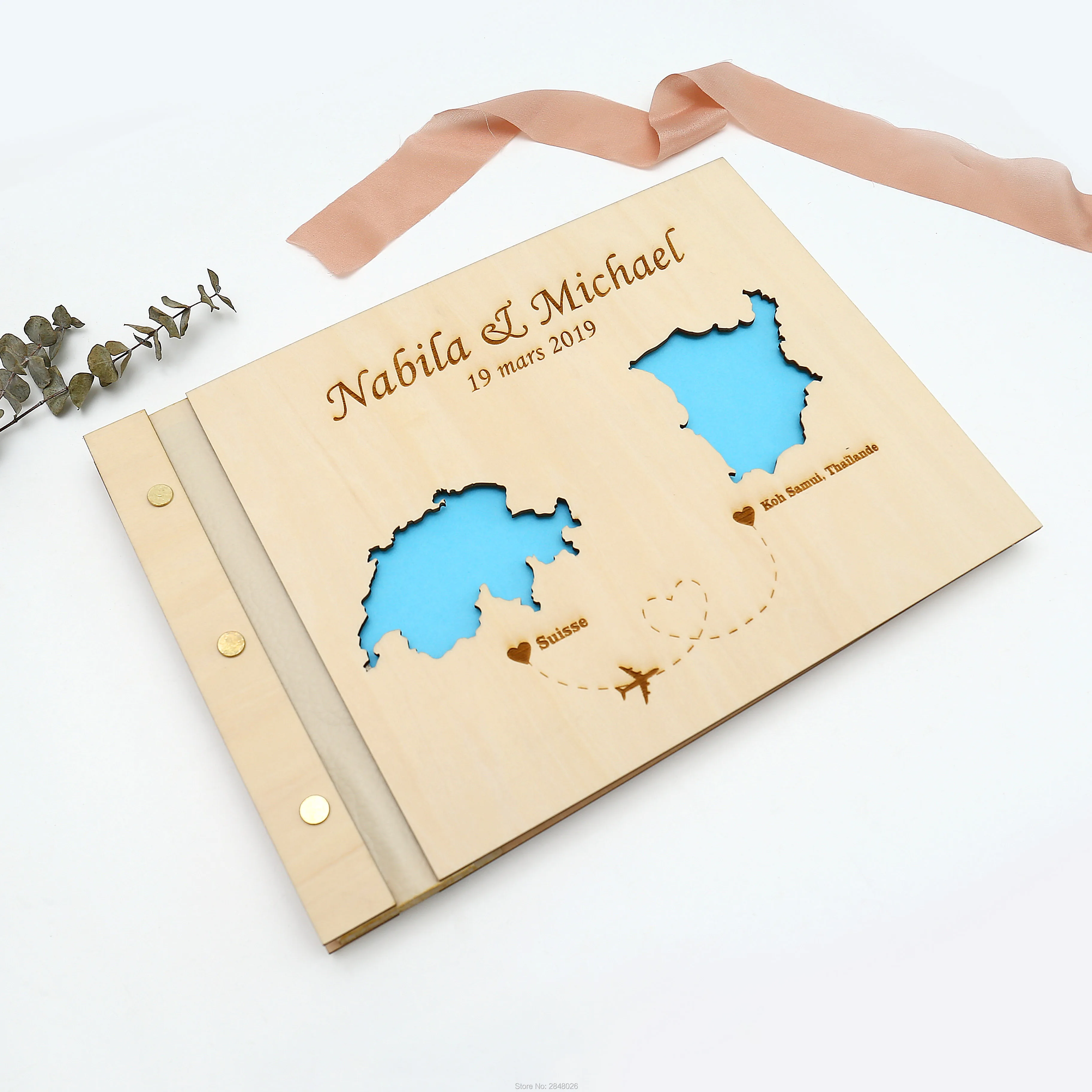 Rustic engraved wedding guestb - Custom Star Map reseña y precio
