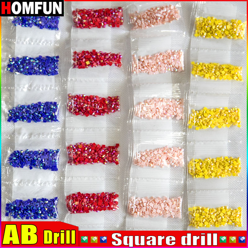 HOMFUN AB Square Drill DIY Dia - Photo Mosaic Print reseña y precio