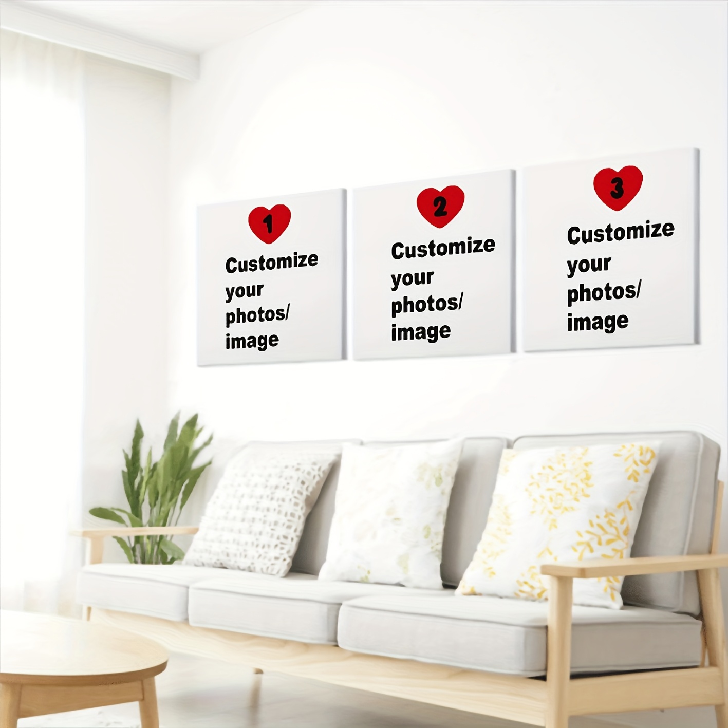 3pcs/set Custom Square Canvas  - Pet Portrait Custom reseña y precio