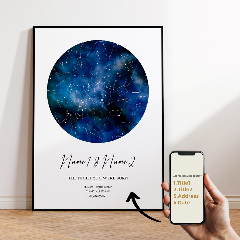 Modern Custom Personalized Nig - Custom Map Poster reseña y precio