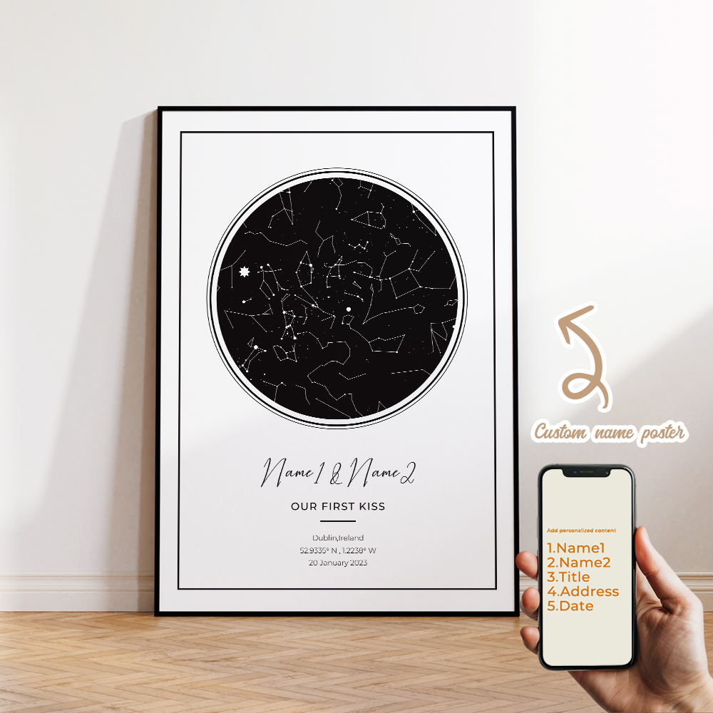 Modern Custom Personalized Nig - Custom Map Poster reseña y precio