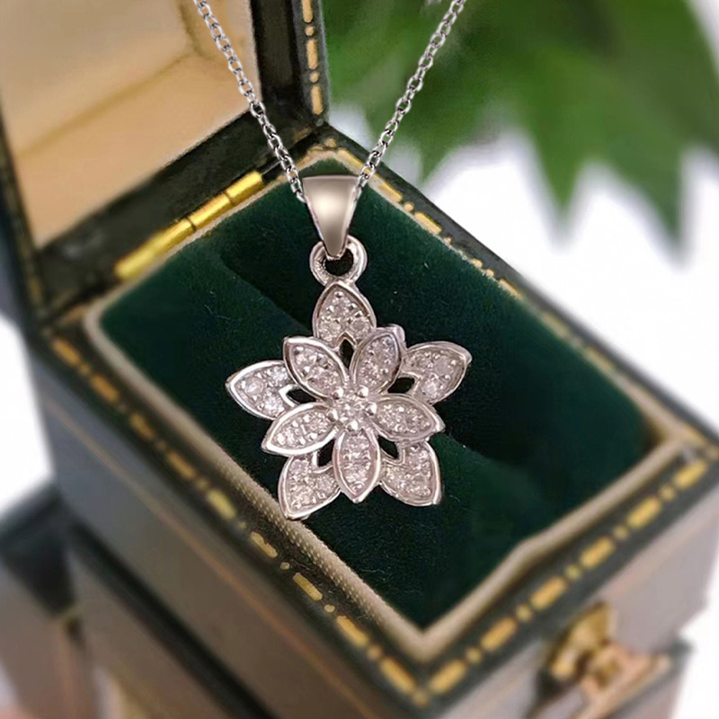 925 Sterling Silver Flower Nec - Birth Flower Necklace reseña y precio