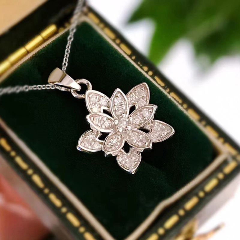 925 Sterling Silver Flower Nec - Birth Flower Necklace reseña y precio