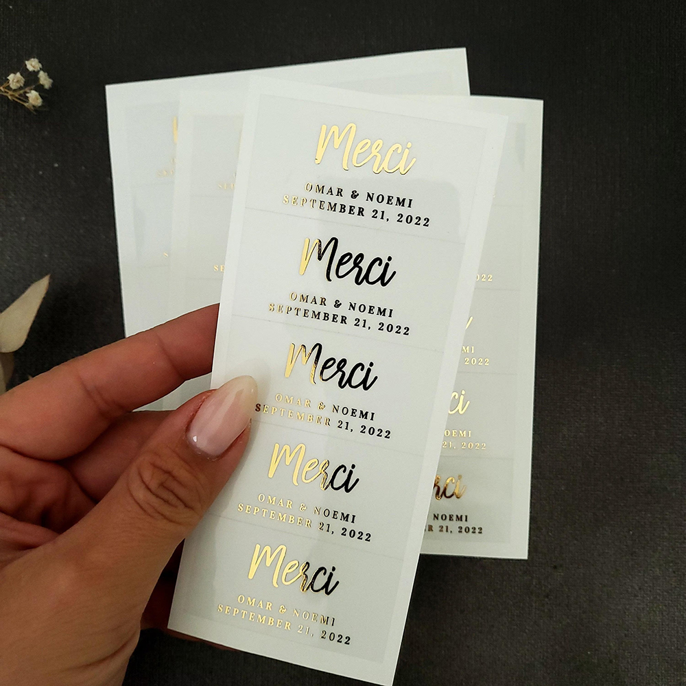 100pcs Custom Transparent Labe - Personalised Candle Label reseña y precio