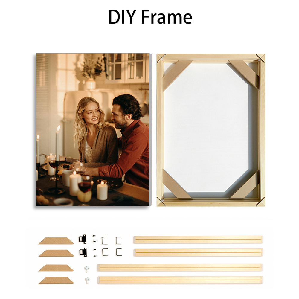 1 Pc Custom Photos with DIY Wo - Engraved Wood Frame reseña y precio