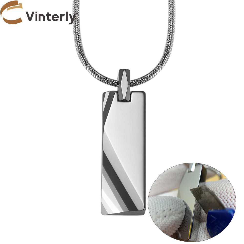 Tungsten Carbide Pendants Men  - Name Necklace Custom reseña y precio