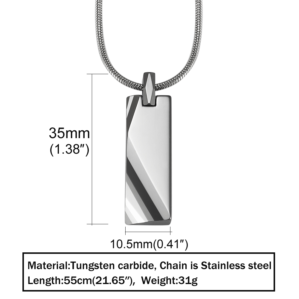 Tungsten Carbide Pendants Men  - Name Necklace Custom reseña y precio