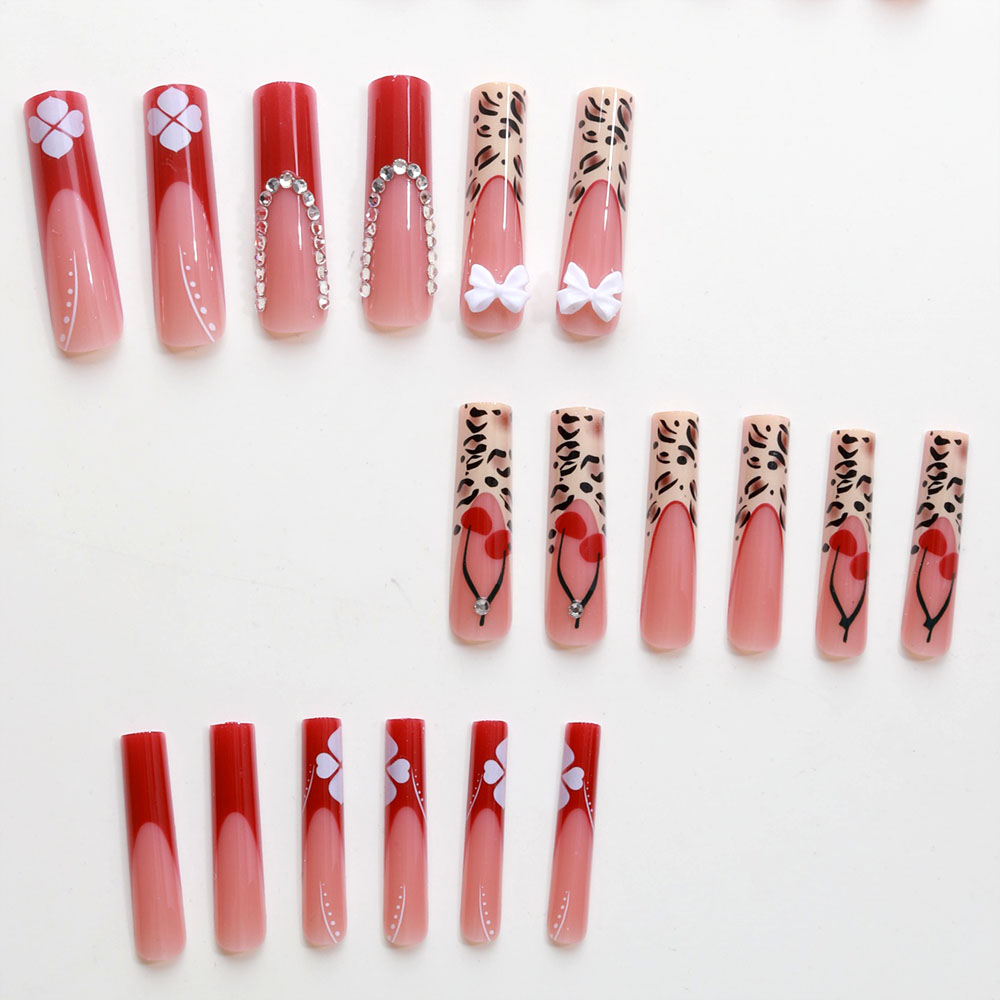 24pcs Wearable Press on Nails  - Pressed Flower Art reseña y precio