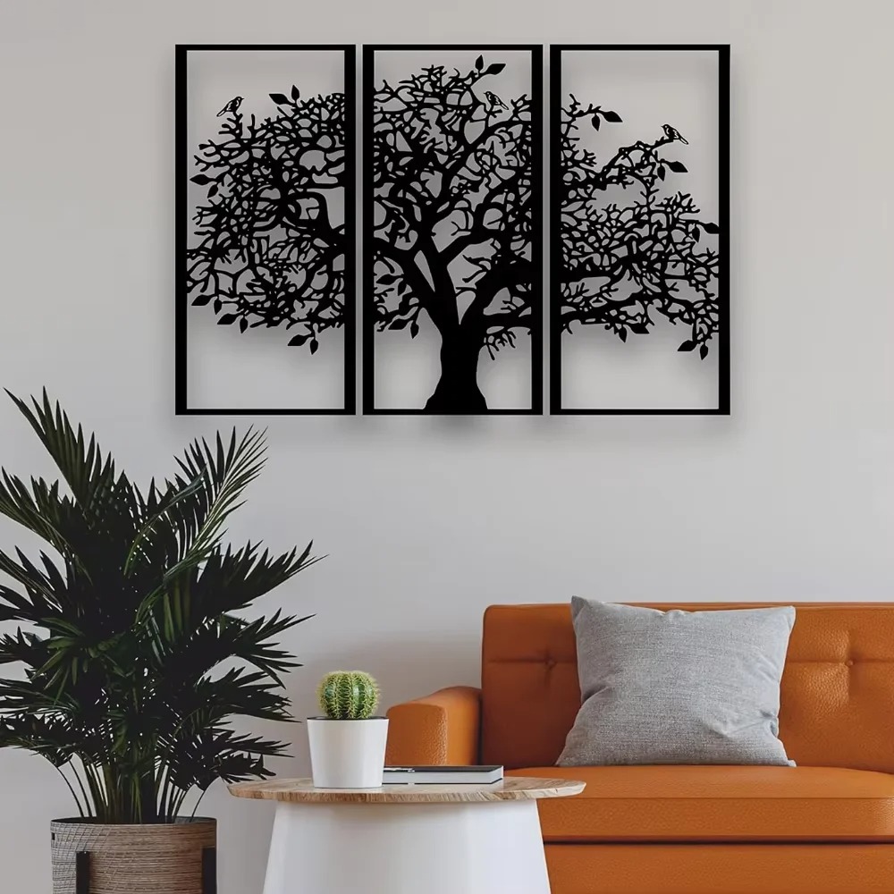 3Pcs Family Tree Metal Wall De - Family Tree Print reseña y precio