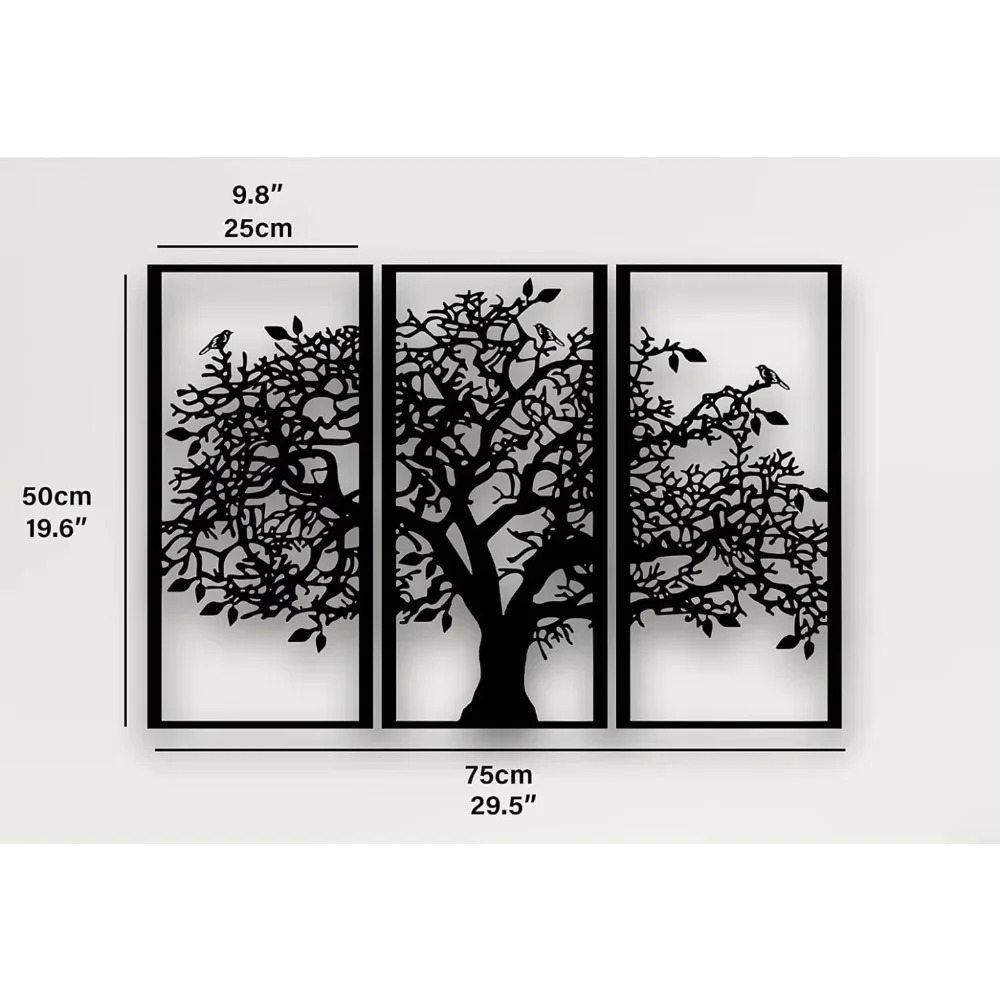 3Pcs Family Tree Metal Wall De - Family Tree Print reseña y precio