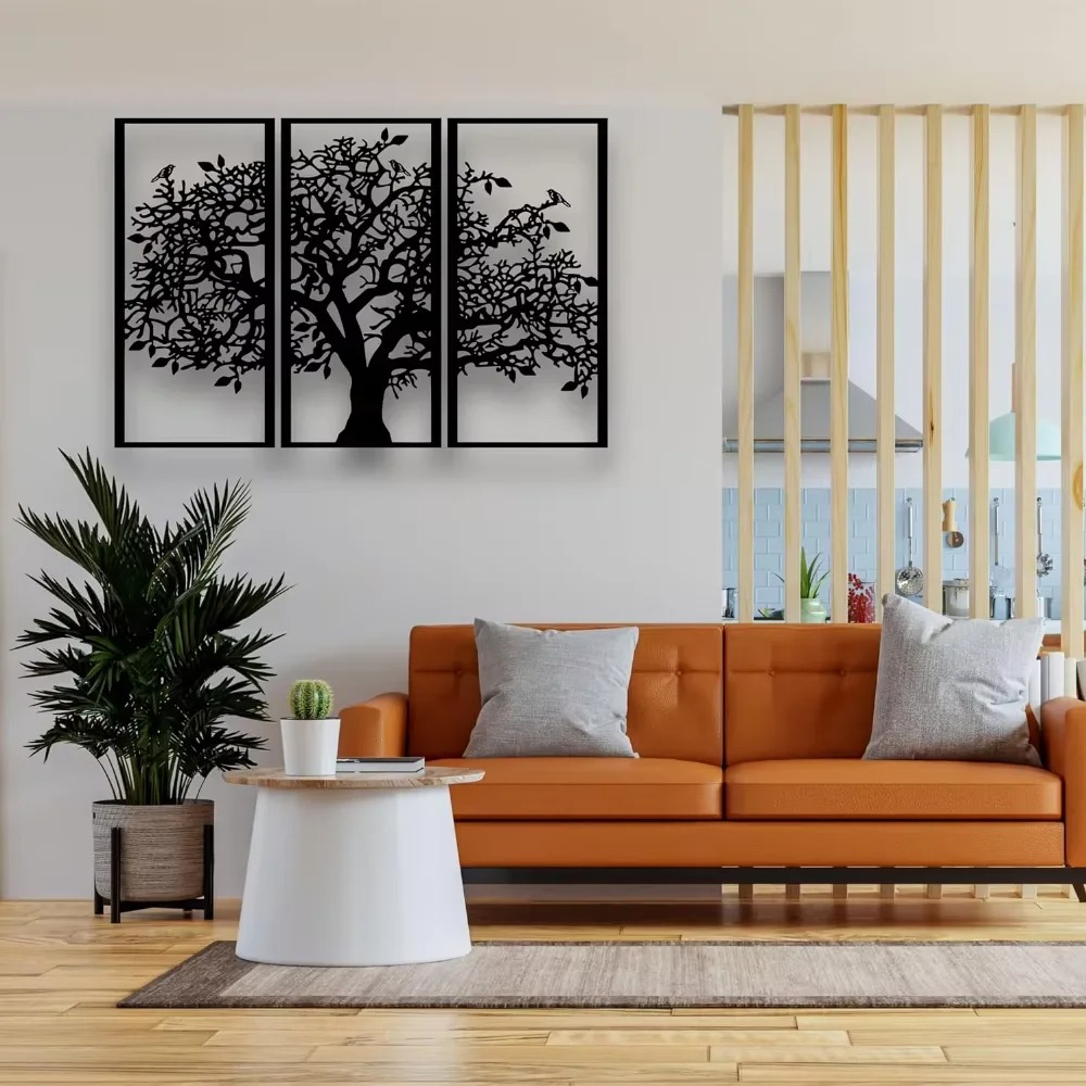 3Pcs Family Tree Metal Wall De - Family Tree Print reseña y precio