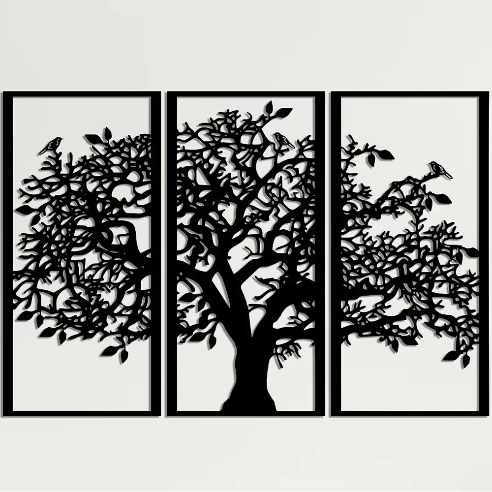 3Pcs Family Tree Metal Wall De - Family Tree Print reseña y precio