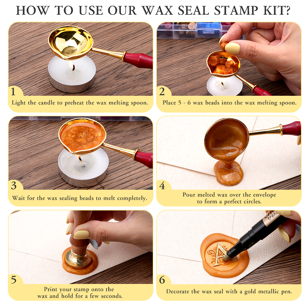 A-Z letter Wax Seal Stamp Kit  - Wax Seal Letter Kit reseña y precio
