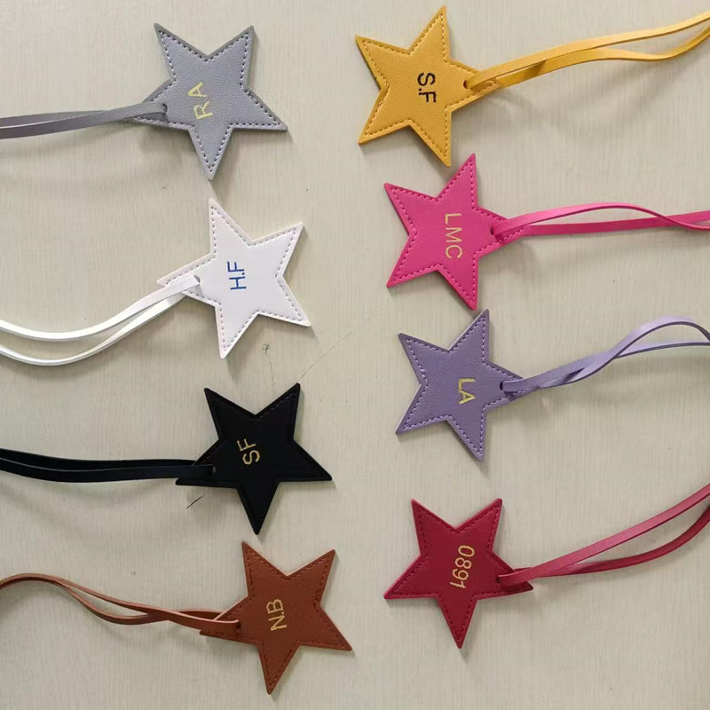 Free initials five pointed sta - Monogram Keychain Leather reseña y precio