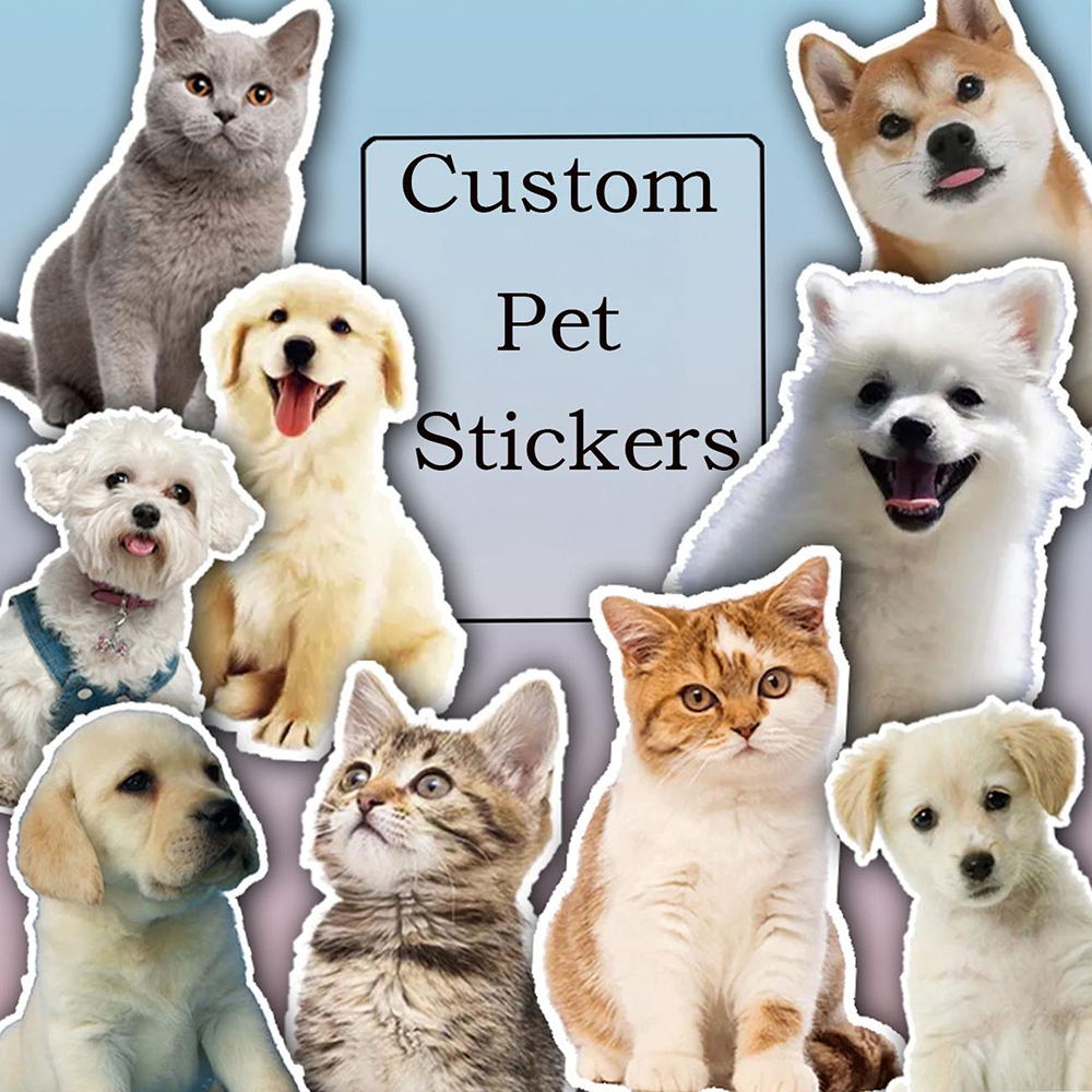 Custom Dog Animal Stickers Fun - Pet Portrait Custom reseña y precio