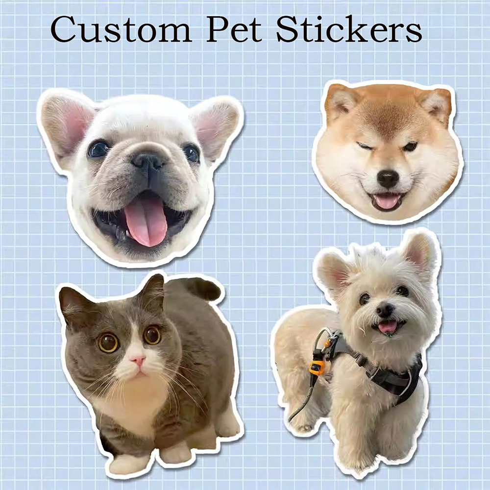 Custom Dog Animal Stickers Fun - Pet Portrait Custom reseña y precio