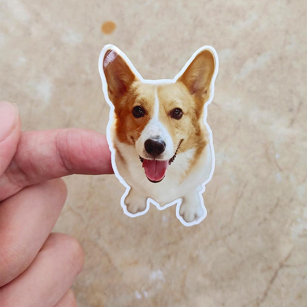 Custom Dog Animal Stickers Fun - Pet Portrait Custom reseña y precio