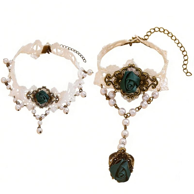 J78F Lace Necklace And Coordin - Coordinates Bracelet reseña y precio