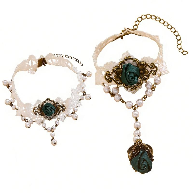 J78F Lace Necklace And Coordin - Coordinates Bracelet reseña y precio