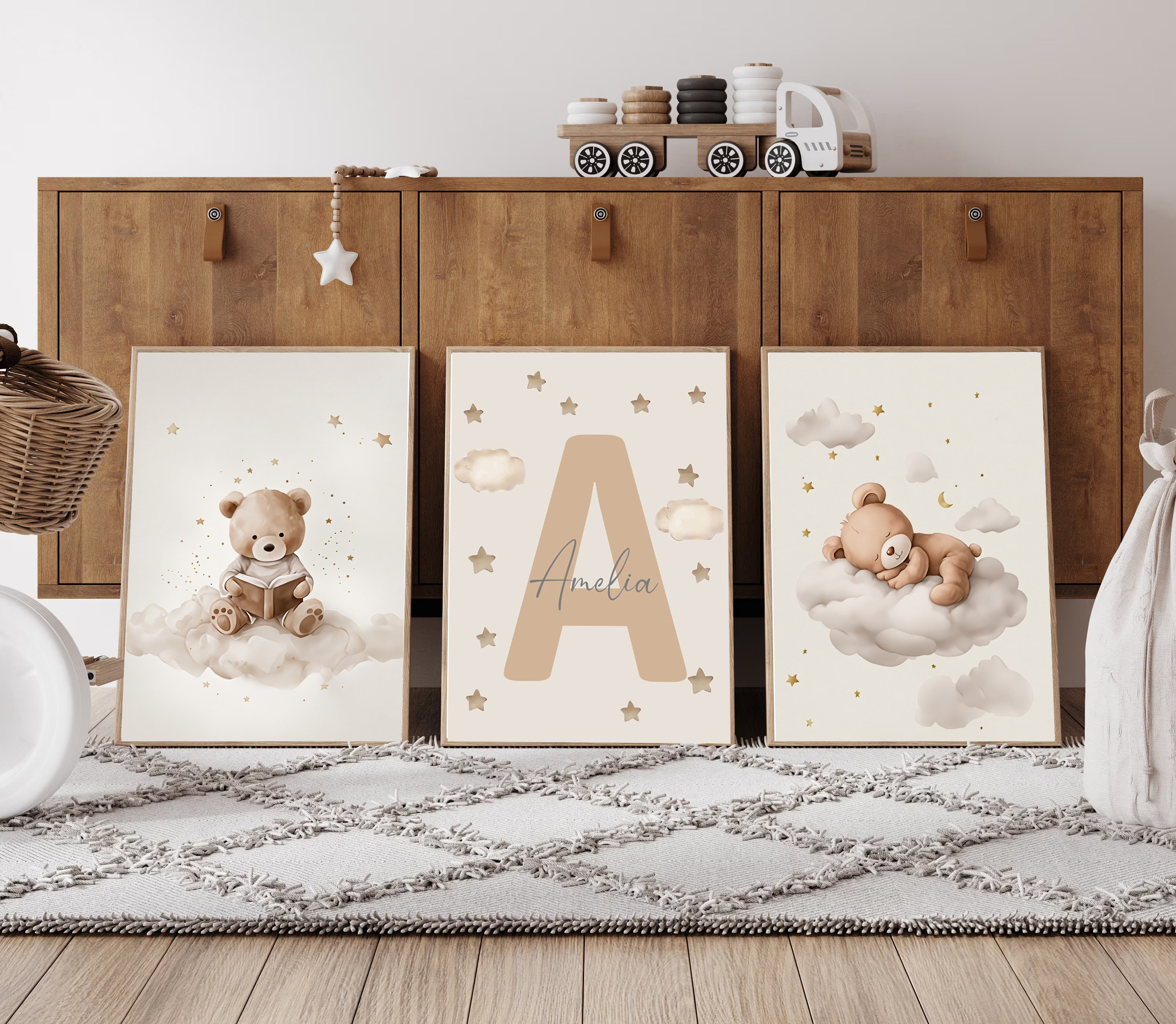 3pcs/set Bohemian Teddy Bear A - Personalized Name Box reseña y precio