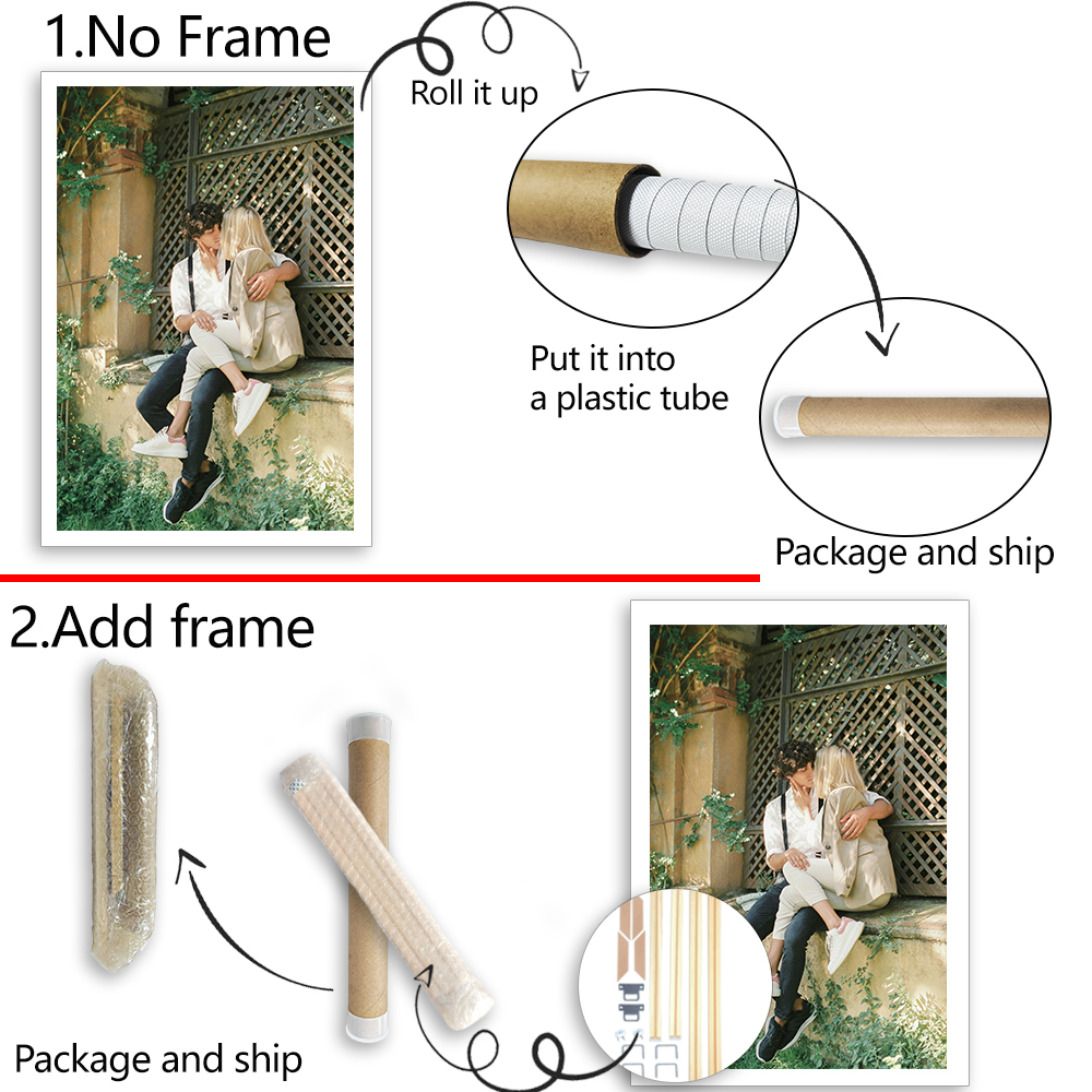 1 customized photo canvas, opt - Engraved Wood Frame reseña y precio